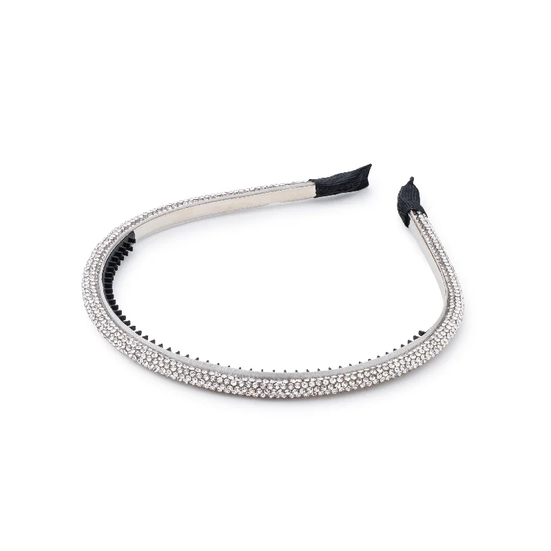 Halo Luxe Ice Crystal Headband - Silver