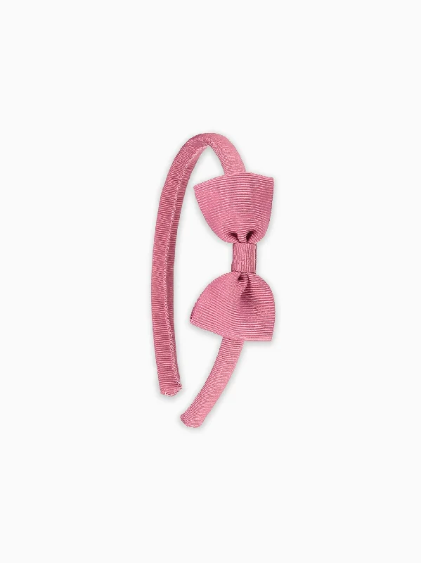 Dusty Pink Small Bow Girl Headband