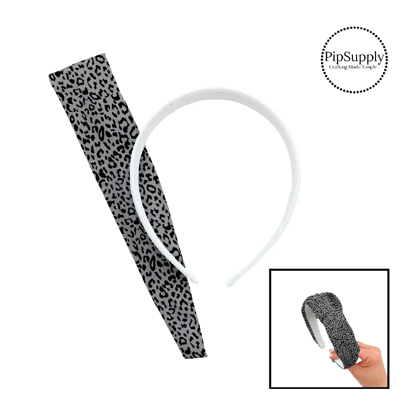 Charcoal Classic Leopard DIY Knotted Headband Kit