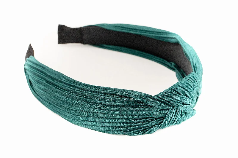 Emerald Ribbed Knotted Headband