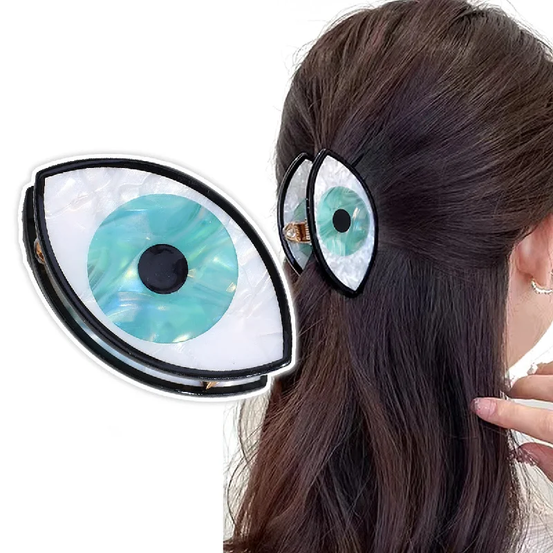 Wholesale Vintage Colorful Acetate Big Eye Hair Clips