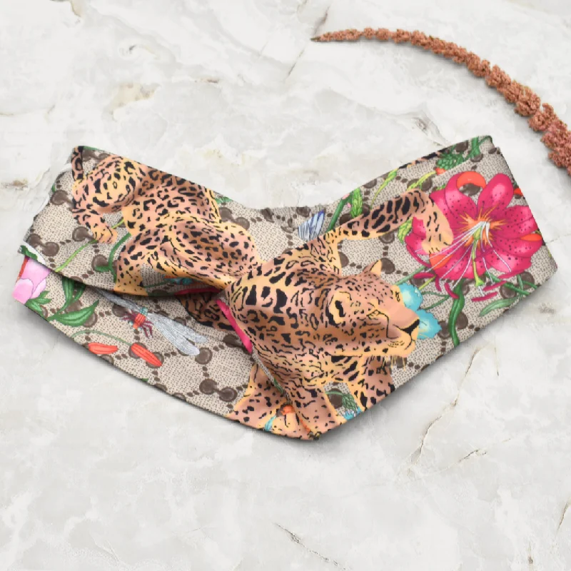 Designer tiger silk headband