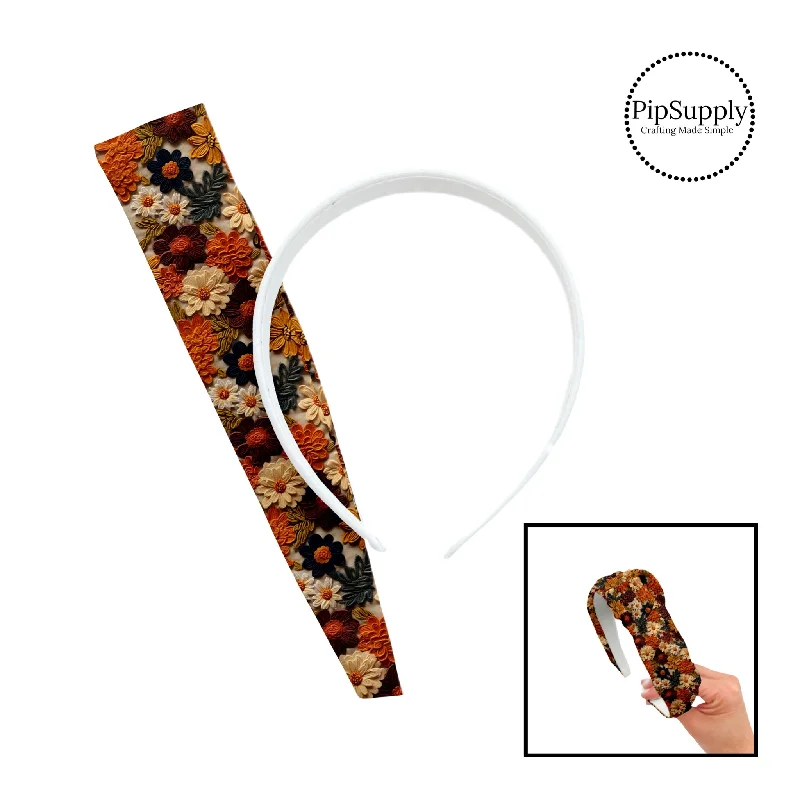 Embroidered Autumn Bouquet DIY Knotted Headband Kit