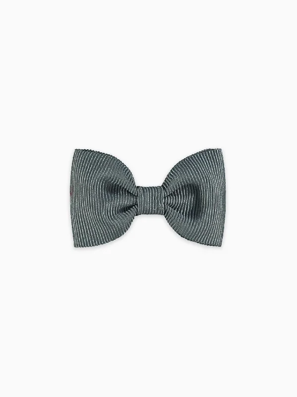 Dark Grey Small Bow Girl Clip