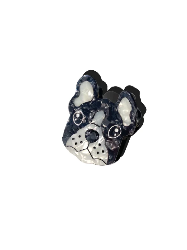 Hand-painted Frenchie Dog Claw Hair Clip | Eco-Friendly