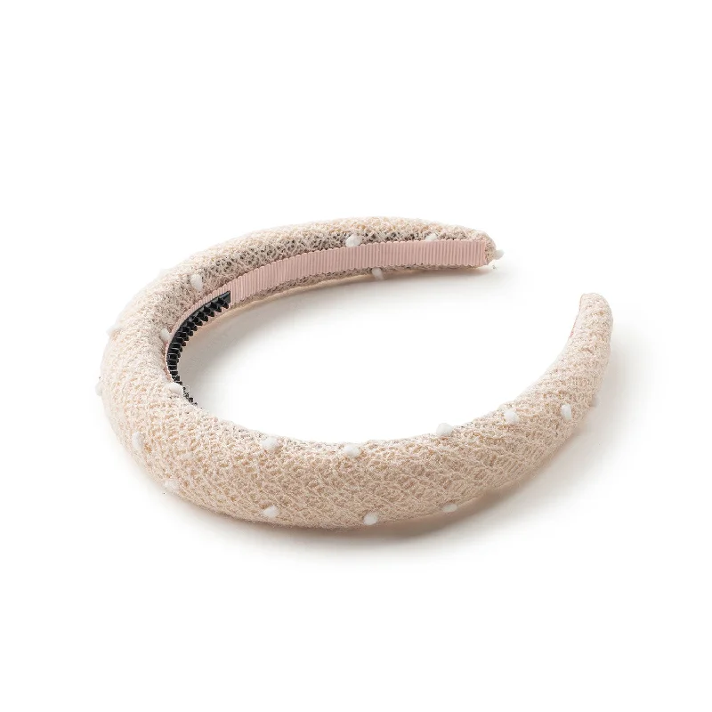 Halo Luxe Cassie Woolen Dot Headband - Linen