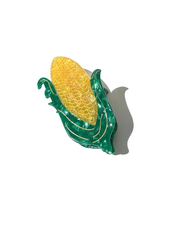 Hand-painted Corn Claw Hair Clip | Eco-Friendly