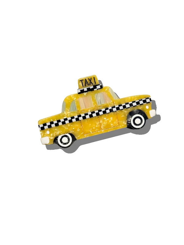 Hand-painted Yellow Taxi Cab Claw Hair Clip | Eco-Friendly