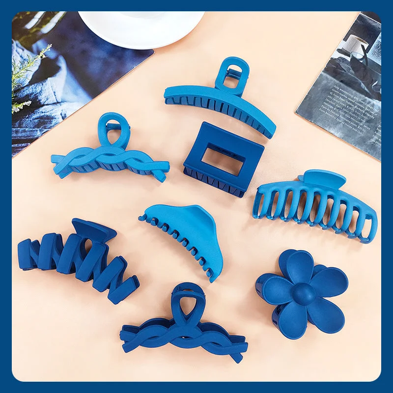 Wholesale Blue Plastic Hair Clips