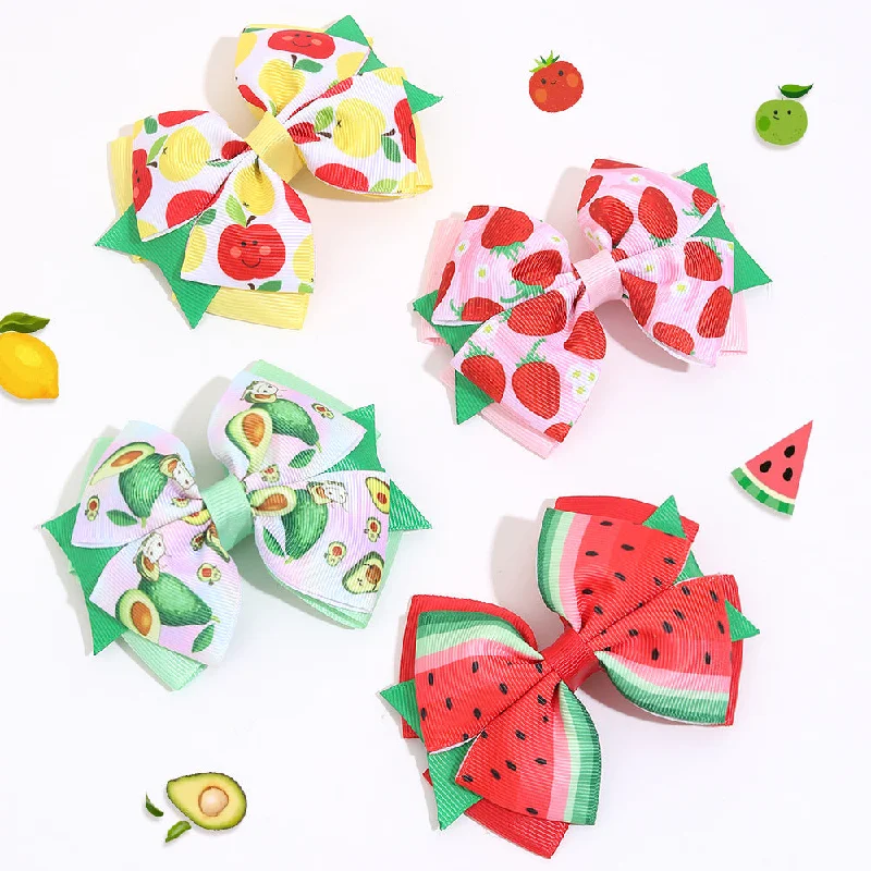 Wholesale Fabric Fruit Children's Hair Clips