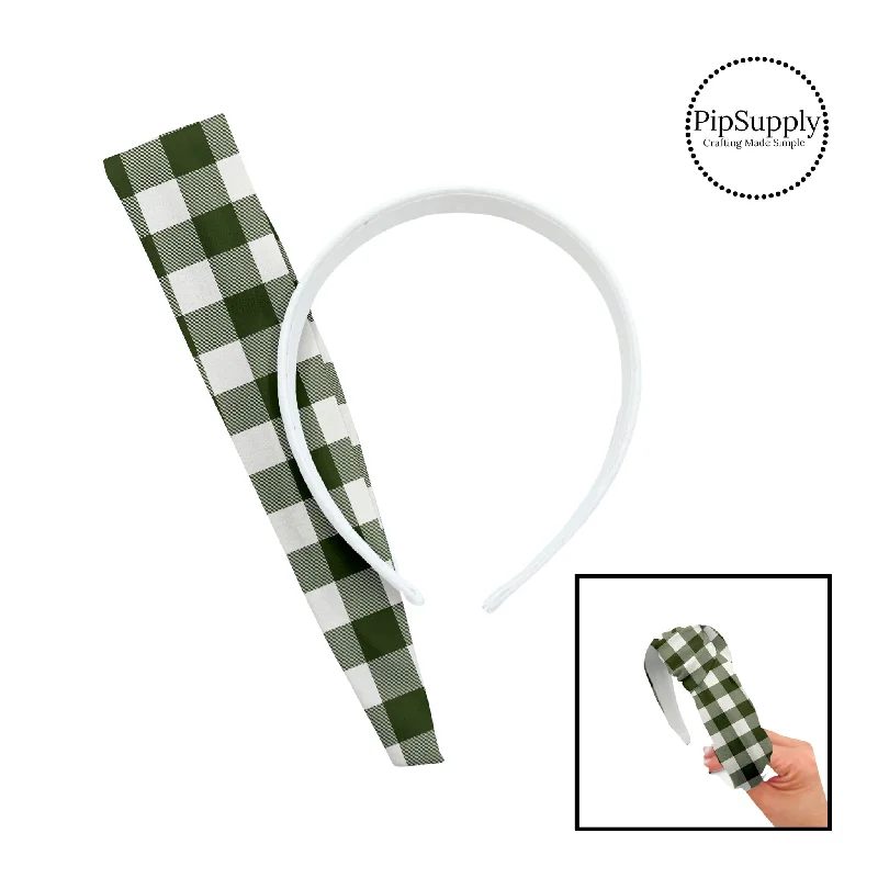 Evergreen Holly Jolly Gingham DIY Knotted Headband Kit