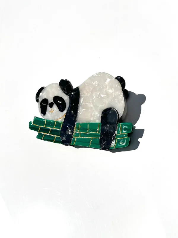 Hand-painted Panda Animal Claw Hair Clip | Eco-Friendly