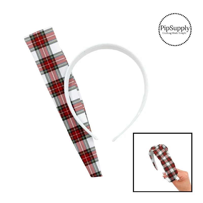 Holiday Berry Tartan DIY Knotted Headband Kit