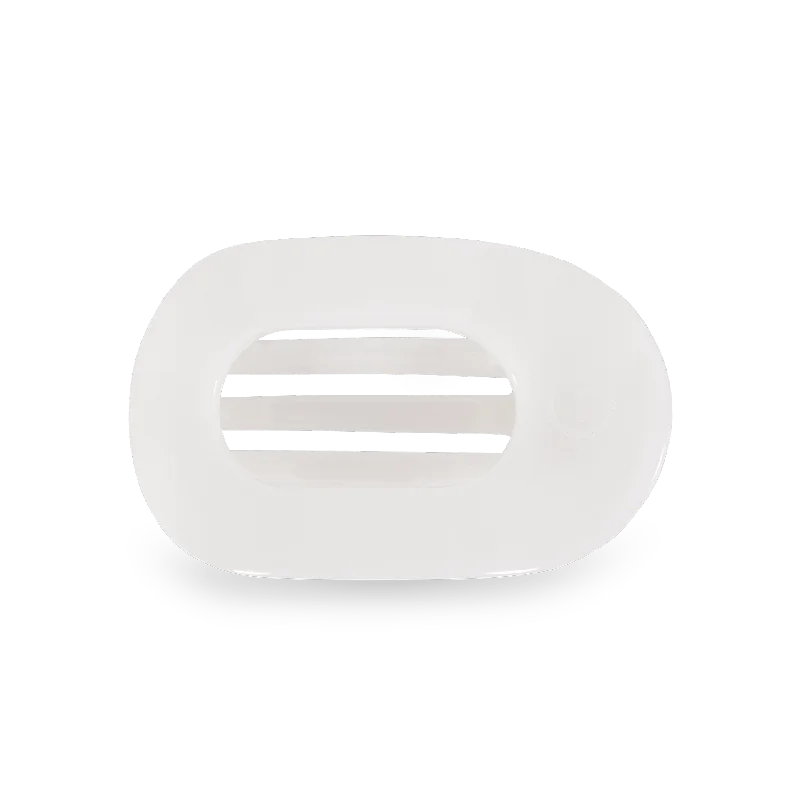 Coconut White Small Flat Round Clip