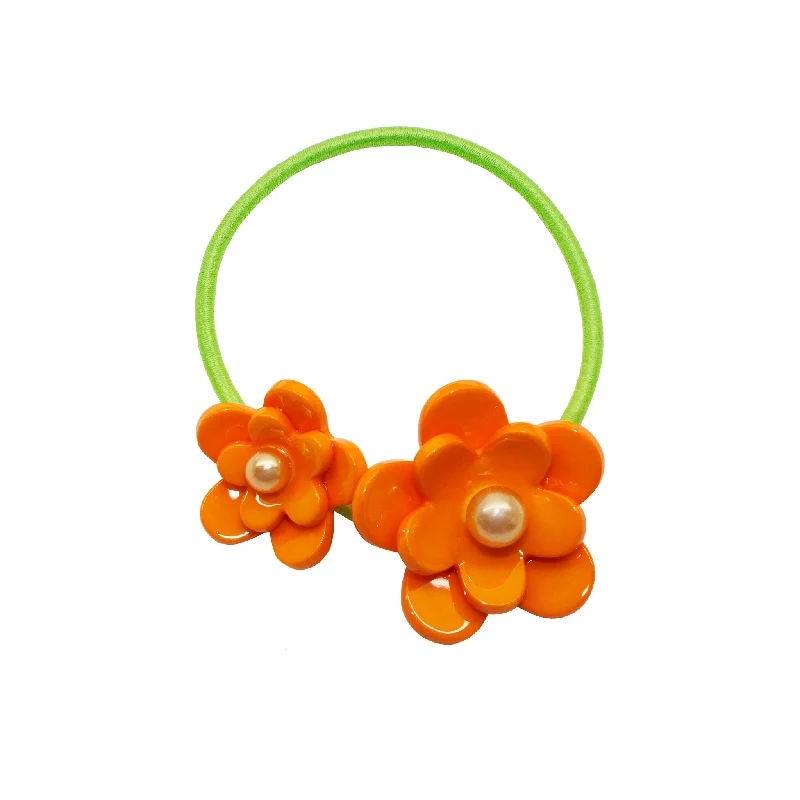 Bobble Hair Tie in Citrus Flower