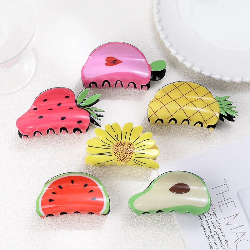 Wholesale 10pcs Fruit Acrylic Hair Clip