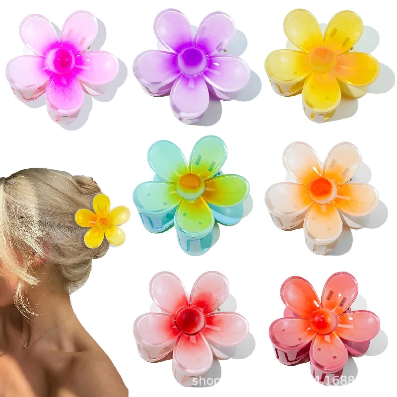 Wholesale Seaside Holiday Plumeria 7.5cm Large Flower Hair Clips