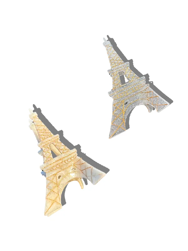 Hand-painted Eiffel Tower Paris Claw Hair Clip | Eco-Friendly