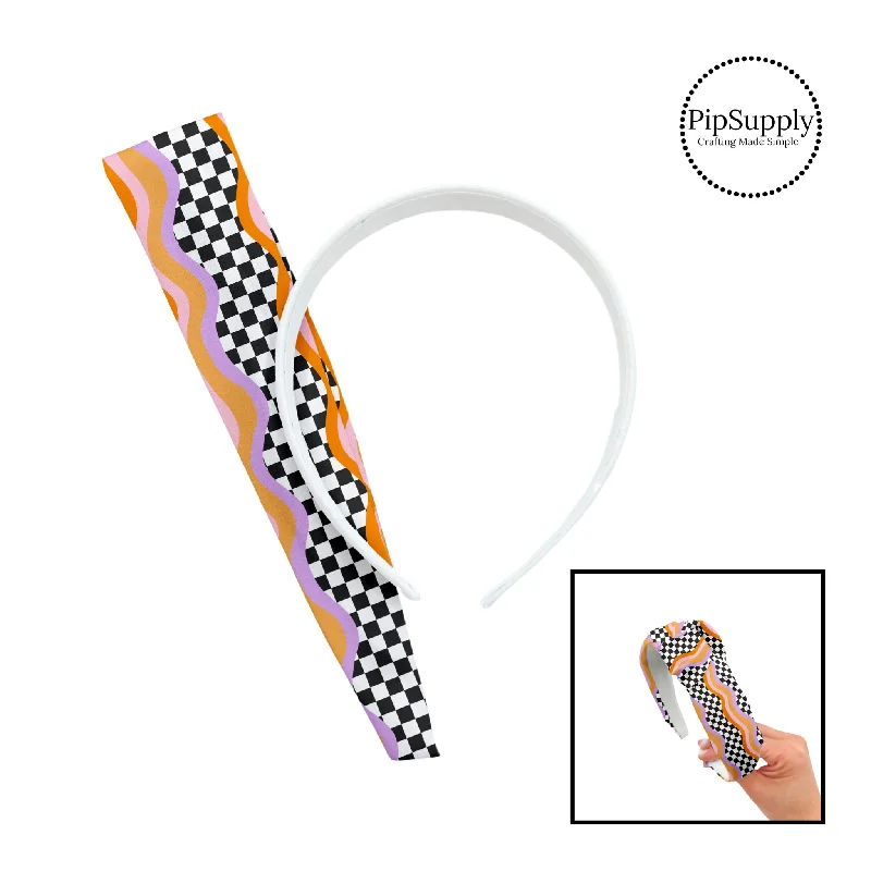 Halloween Wavy Checker DIY Knotted Headband Kit