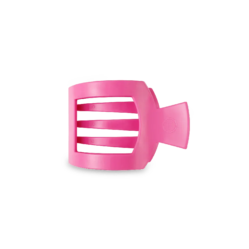 Paradise Pink Small Flat Square Hair Clip