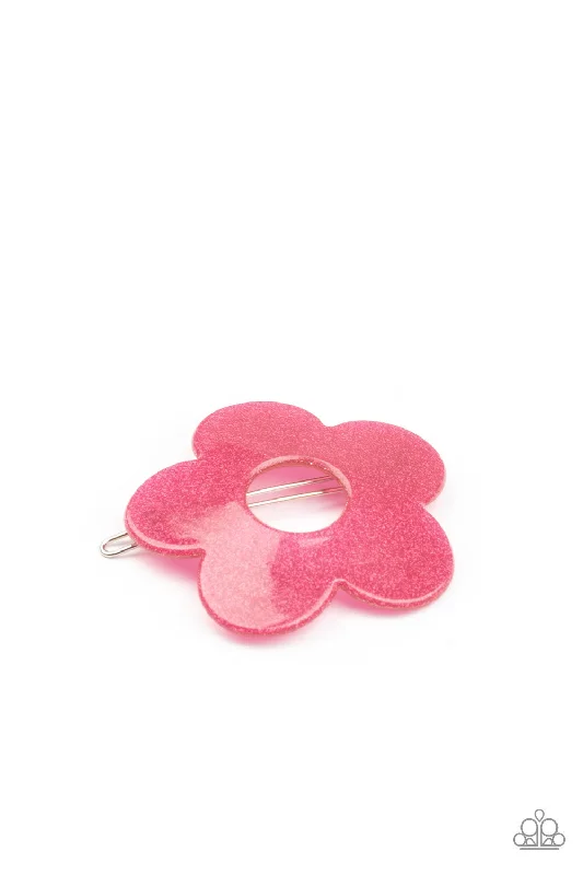 Flower Child Garden Pink Hair Clip - Paparazzi Accessories