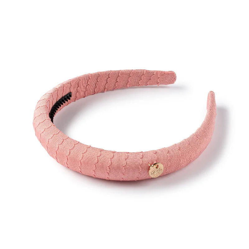 Halo Luxe Ava Scalloped Headband - Solid CoralHalo Luxe Ava Scalloped Headband - Solid Coral