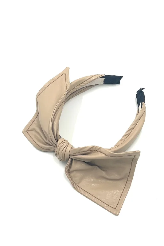 Leather Bow Headband