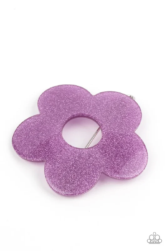 Flower Child Garden Purple Hair Clip - Paparazzi Accessories