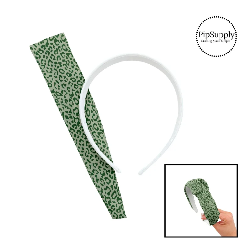 Green Classic Leopard DIY Knotted Headband Kit