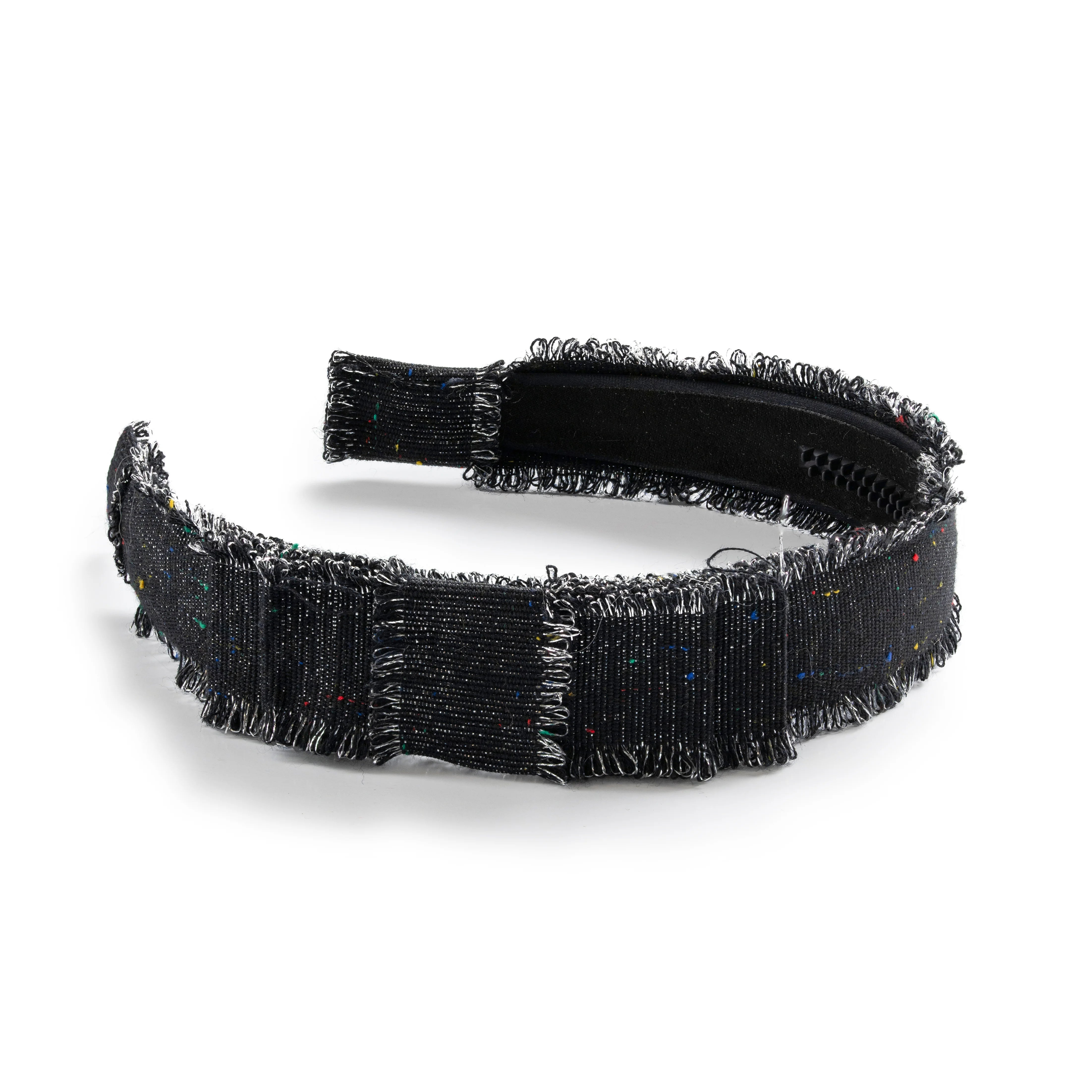 Halo Luxe Sweetie Linen Fringe Headband - Black