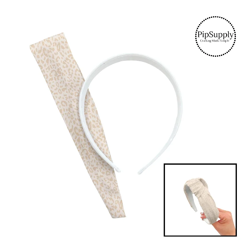 Cream Classic Leopard DIY Knotted Headband Kit