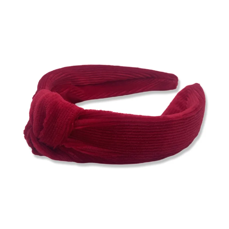 Red Corduroy Hard Headband