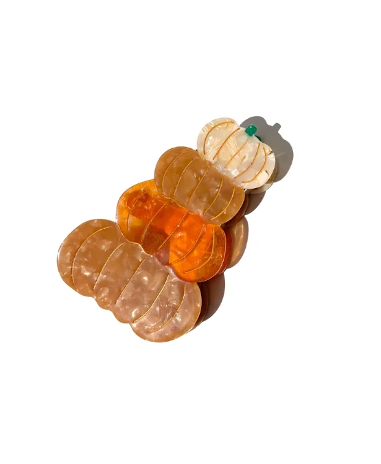 Hand-painted Pumpkin Stack Claw Hair Clip | Eco-Friendly