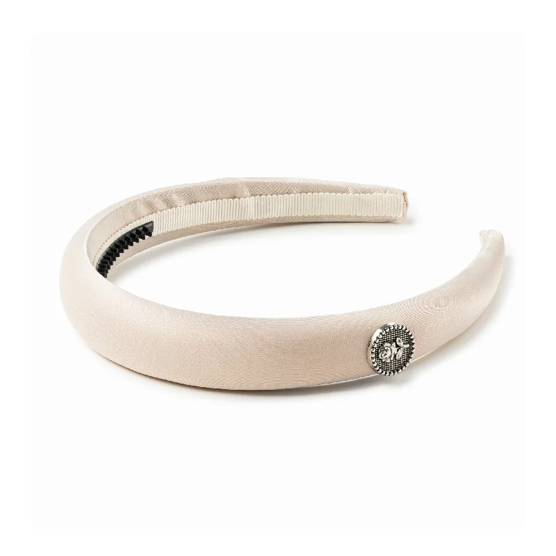 Halo Luxe Rosa Vintage Satin Headband - Champagne