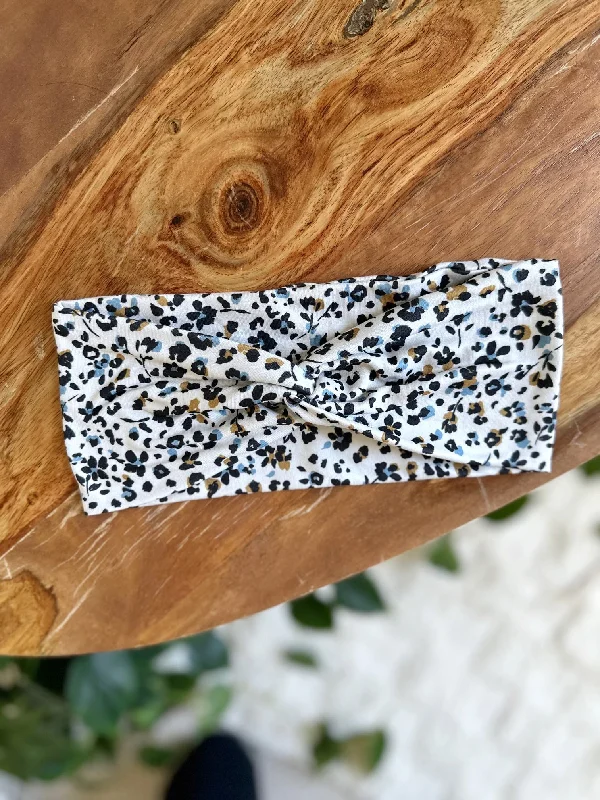 Twistband - Brown Floral Cheetah