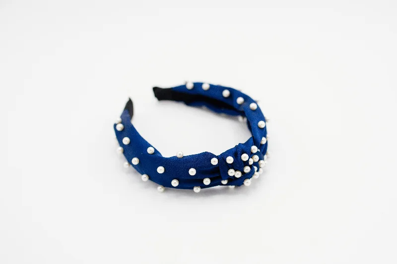 Royal Blue Pearl Headband