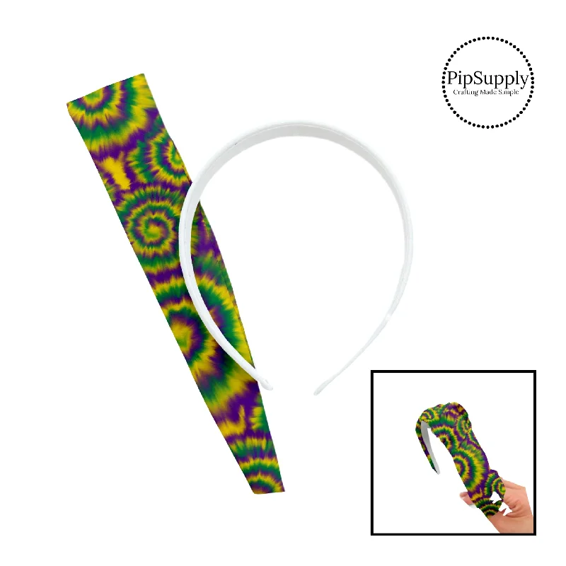 Mardi Gras Tie Dye DIY Knotted Headband Kit