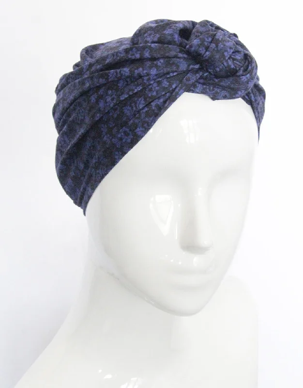 Blue Brocade - Multi-style Headwrap