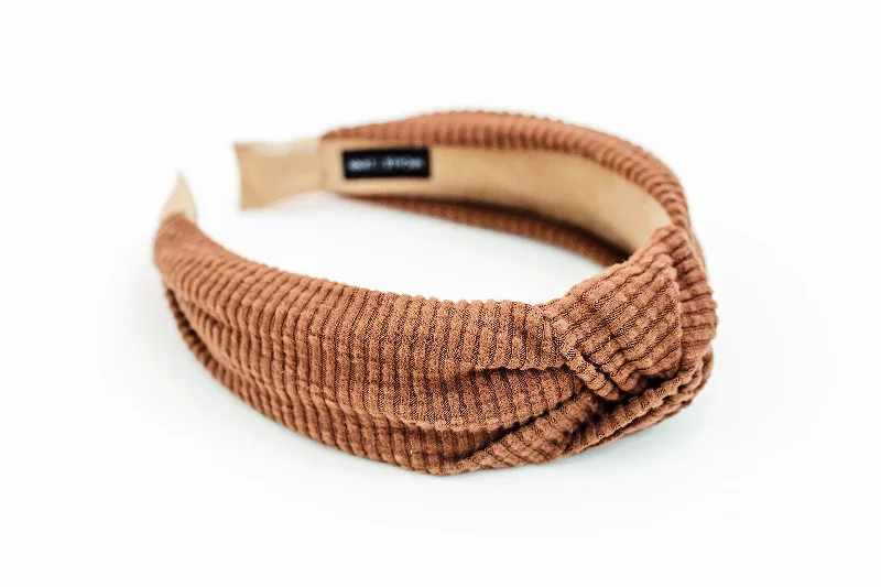 Brown Waffle Knit Headband