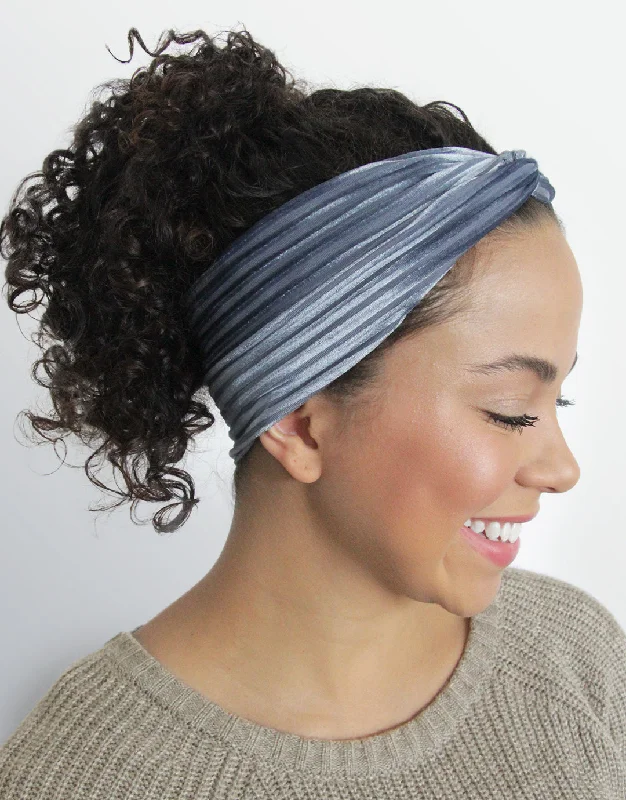 Shiny Waters - Ribbed Velvet Twist Headwrap