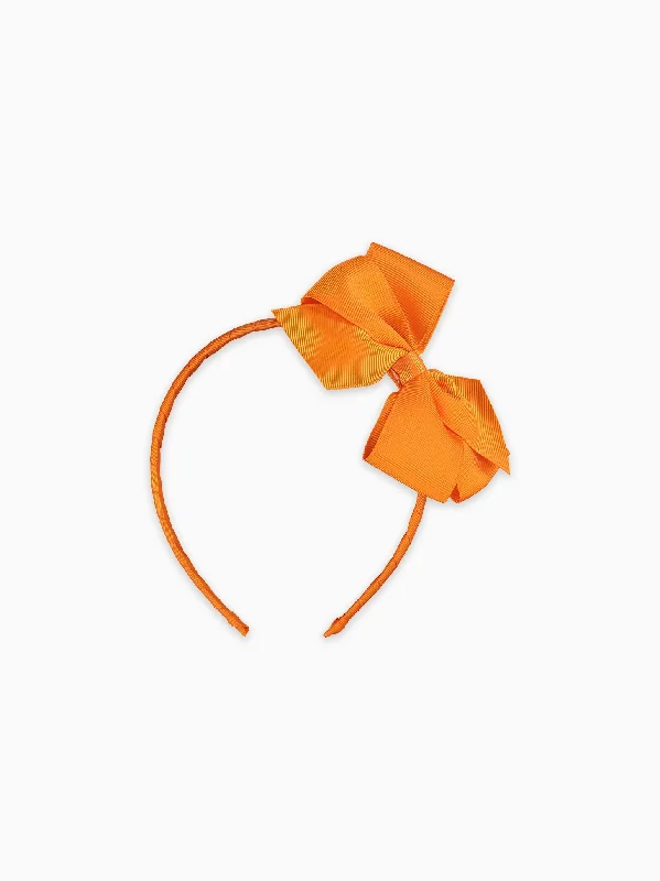 Orange Big Bow Girl Headband