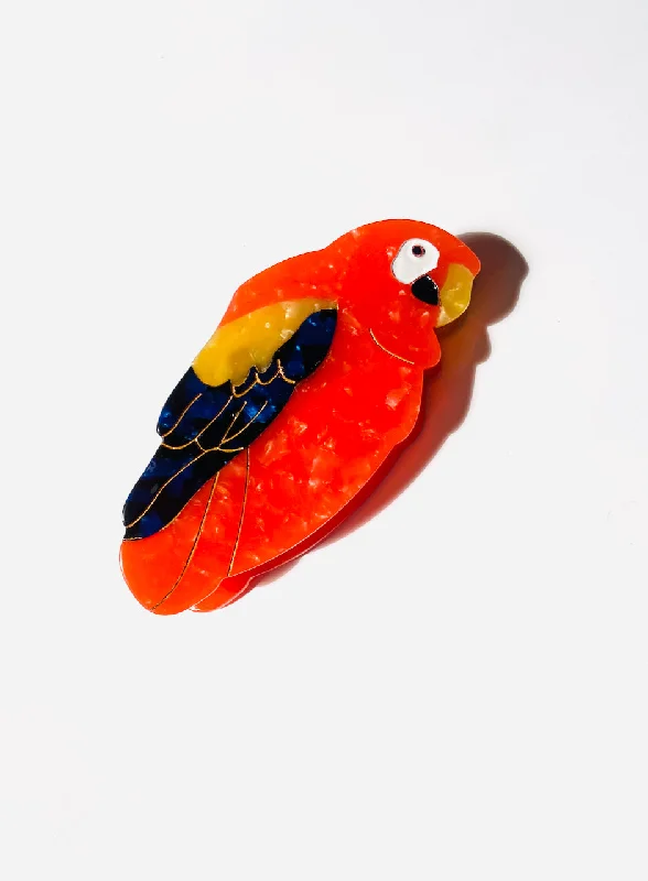 Hand-painted Parrot Bird Claw Hair Clip | Eco-Friendly