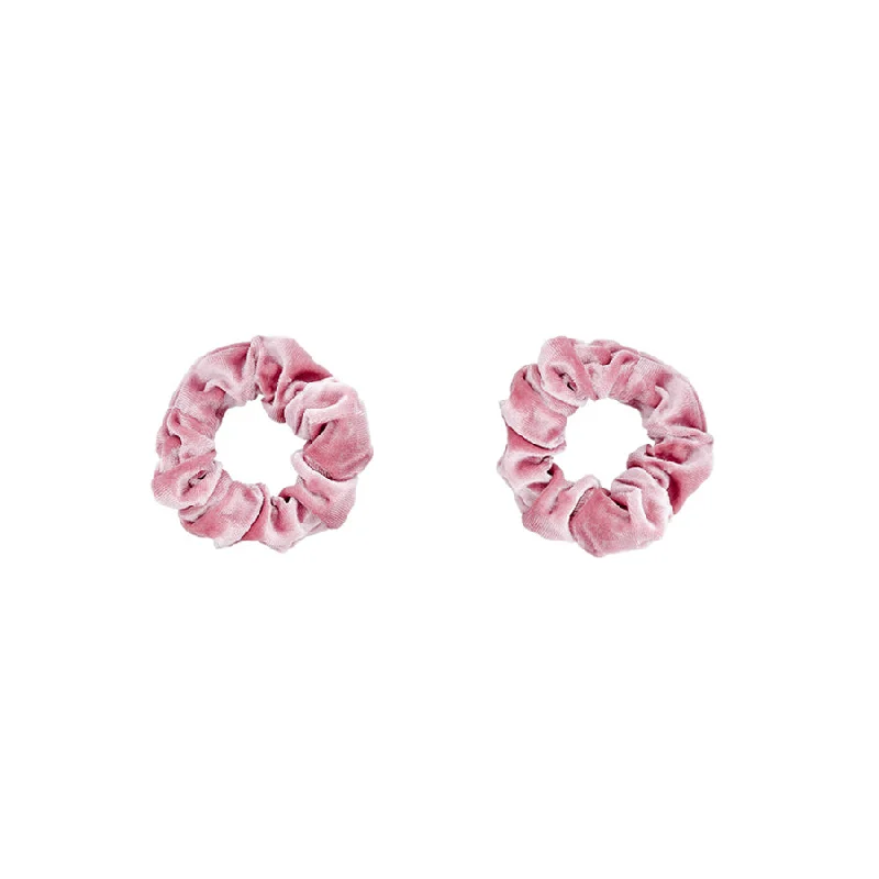 Dusty Rose Velvet Scrunchies 2-Pack