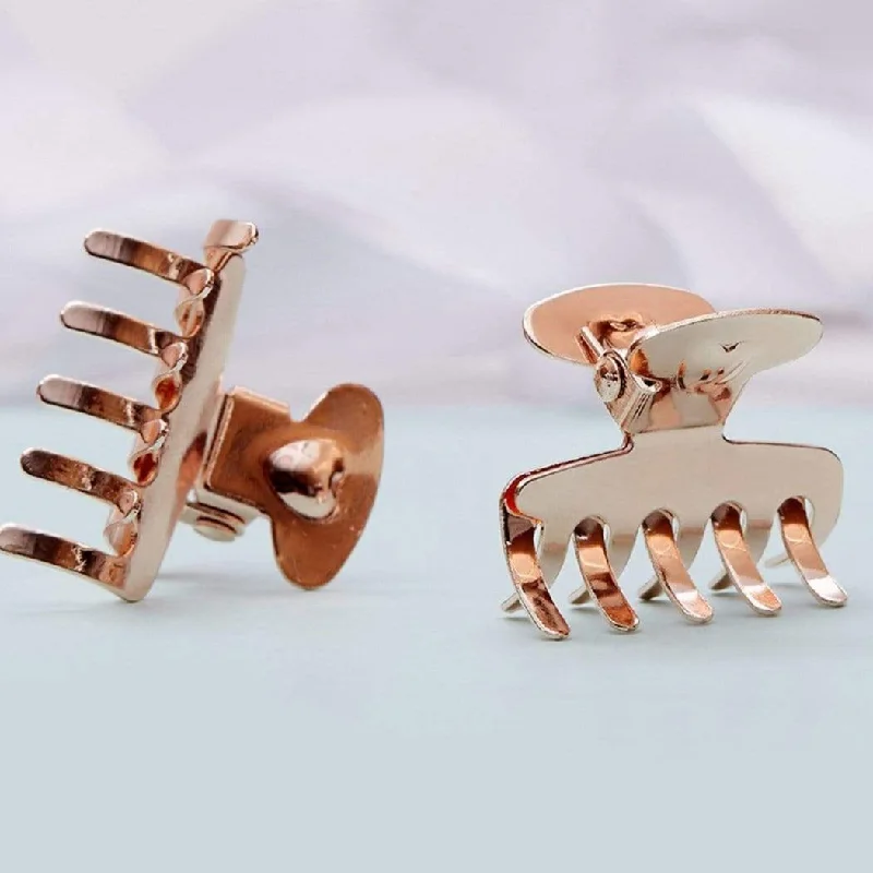 METTALIC MINI CLAMP ROSE GOLD