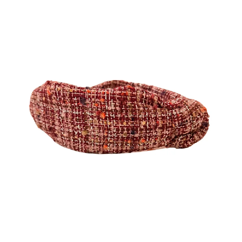 Lily Merlot Tweed Knotted Headband