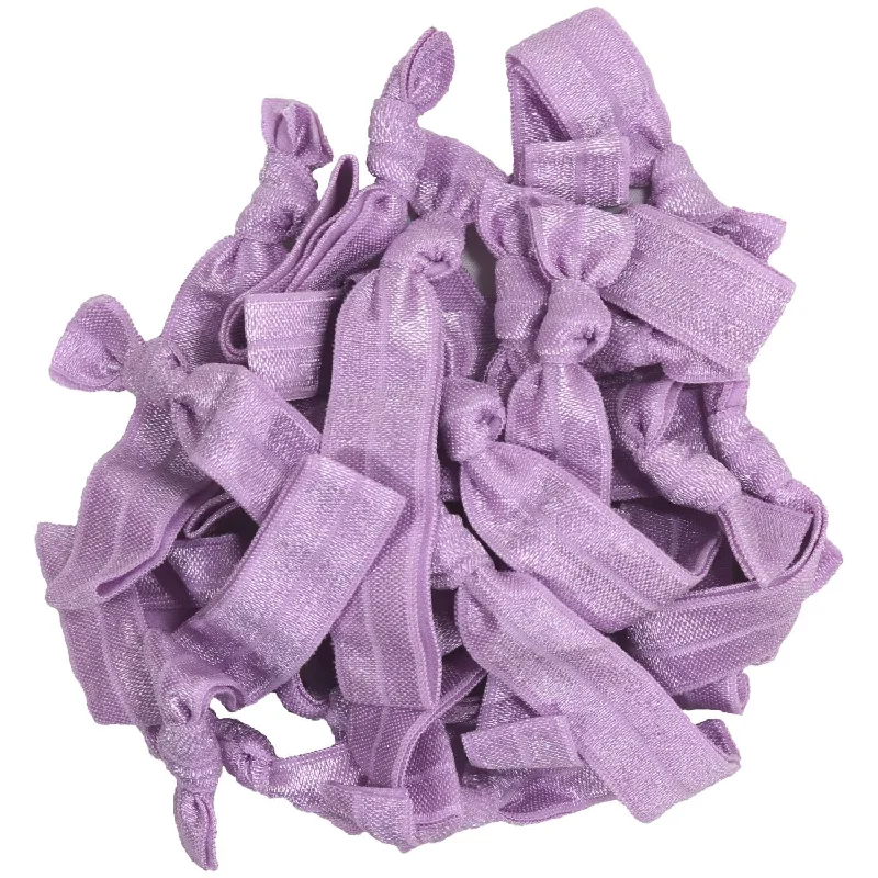 Light Purple Ribbon Hair Ties - 20 Pack