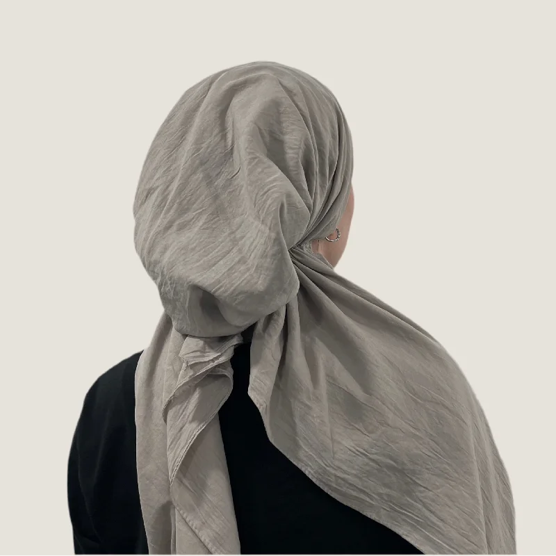 Light Gray Cotton 2.0 Pre-Tied Scarf