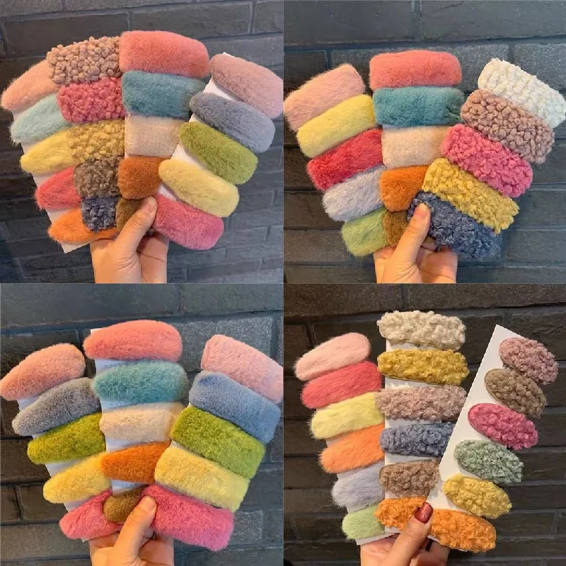 Wholesale Lamb Plush Hair Clips