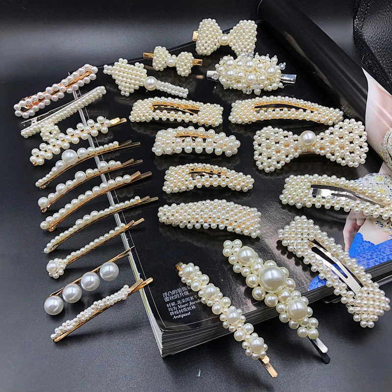 Wholesale Pearl Bow Hair Clips