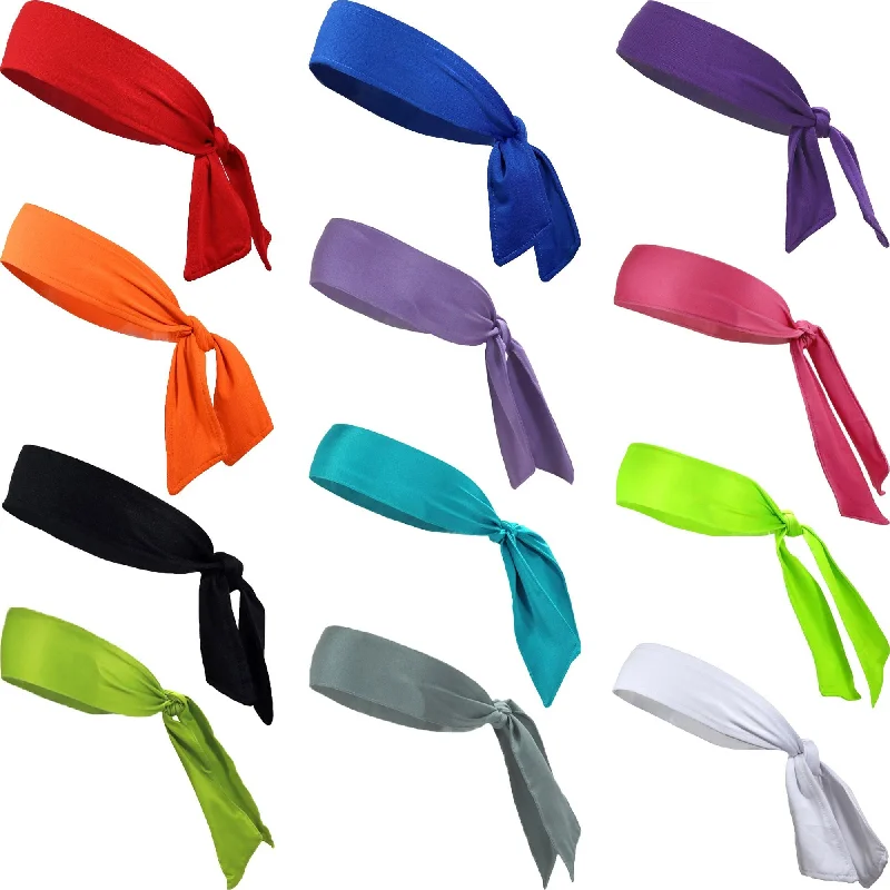 Assorted Tie Headbands - 12 Pack